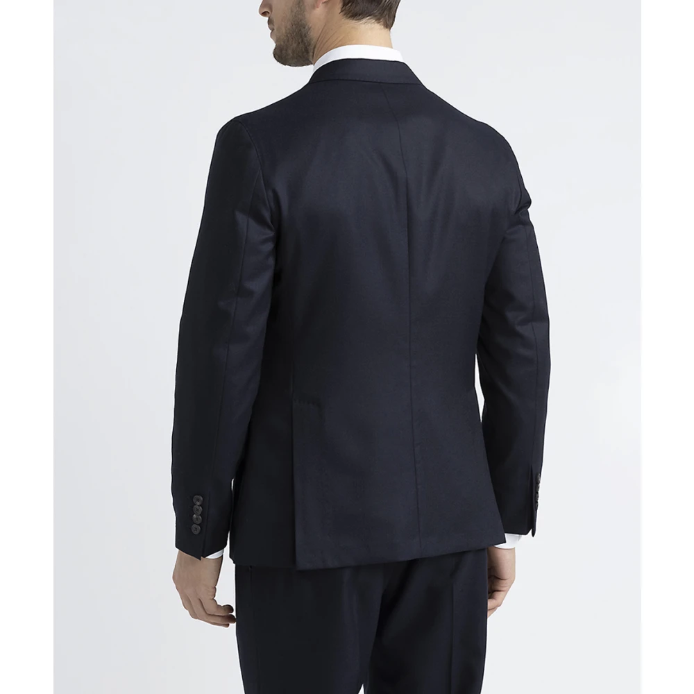 PESERICO Blazer van zuivere nieuwe wol met enkele rij knopen Blue Heren