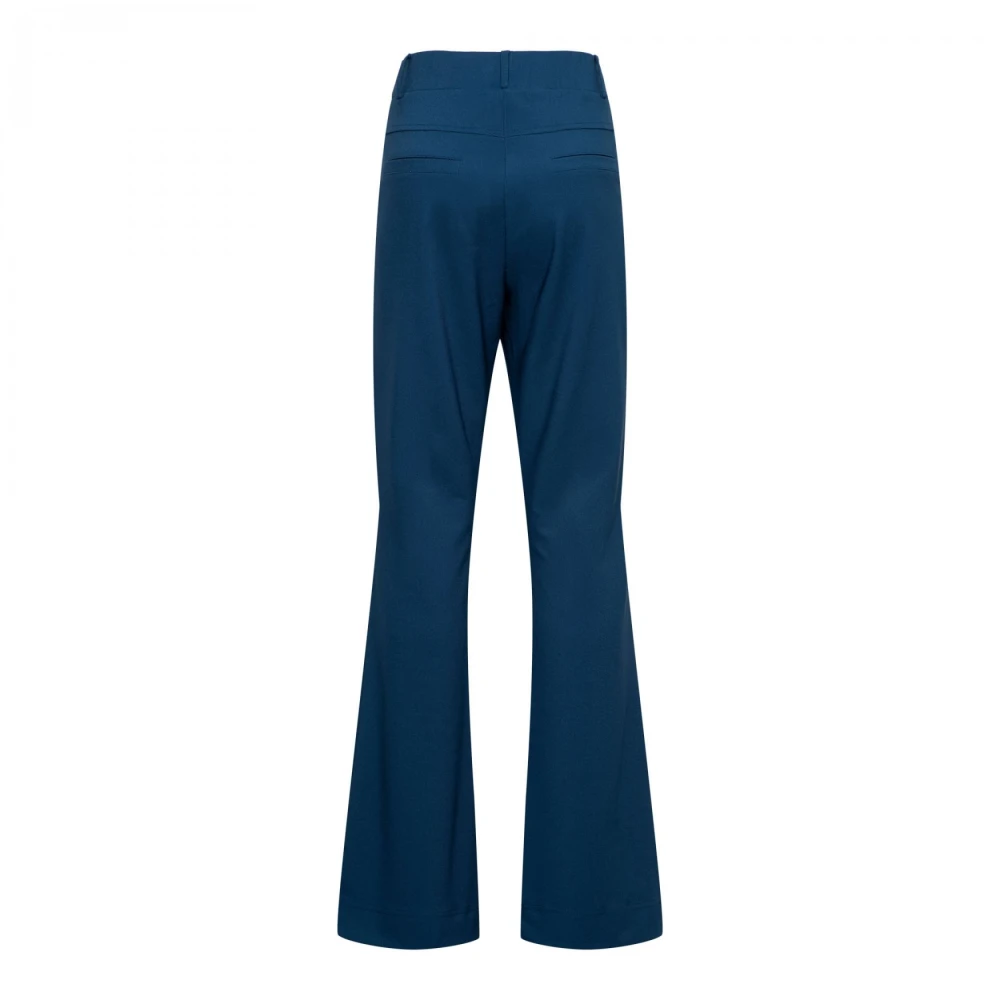 &Co Woman Blauwe Flare Broek met Zakken Blue Dames