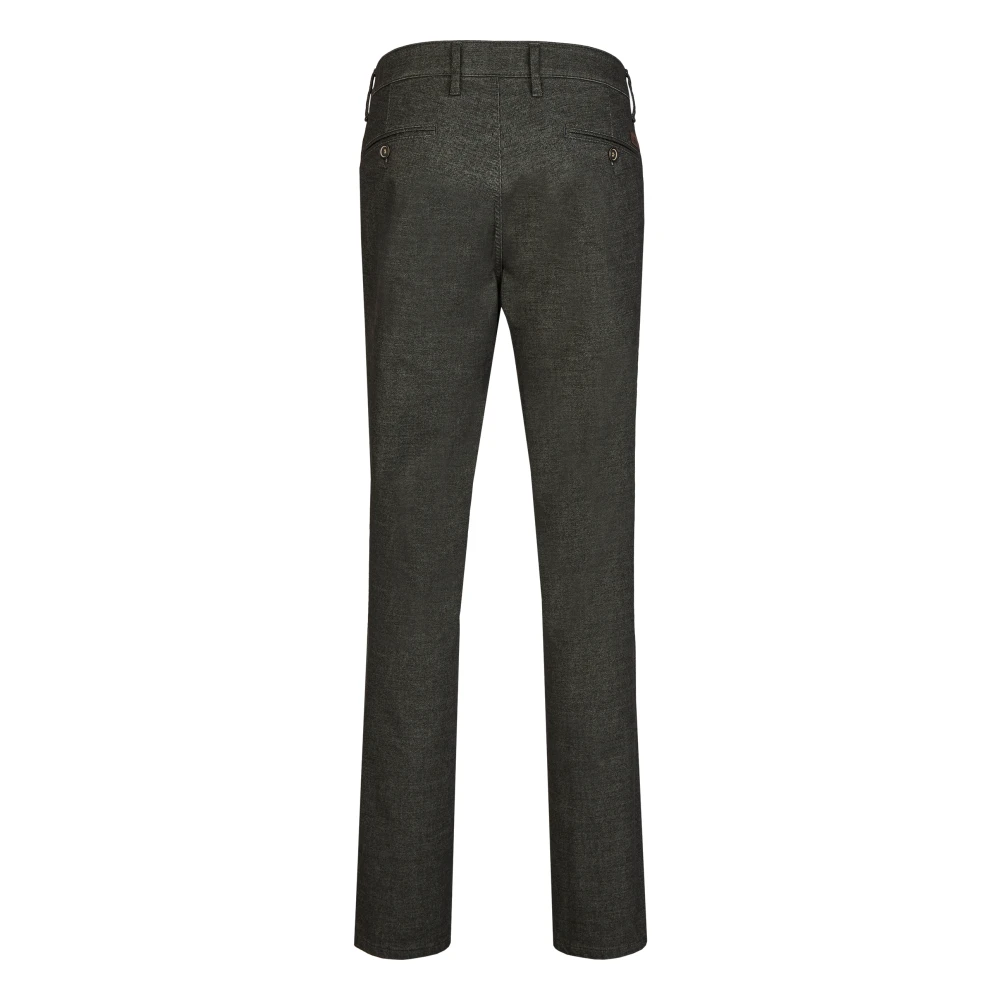 club of comfort Comfortabele platte voorkant broek met elastische tailleband en hemdstopper Gray Heren