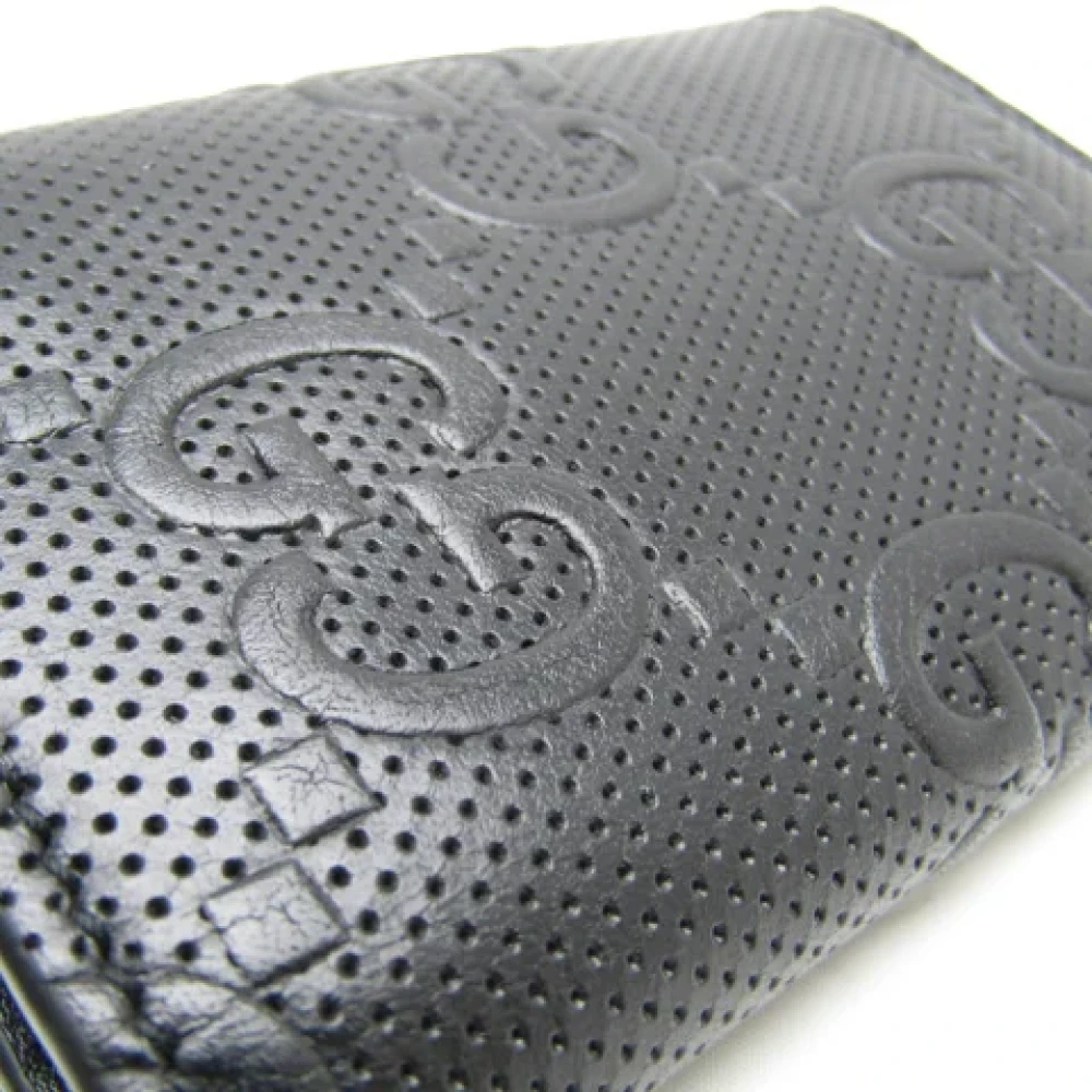 Gucci Vintage Pre-owned Leather key-holders Black Dames