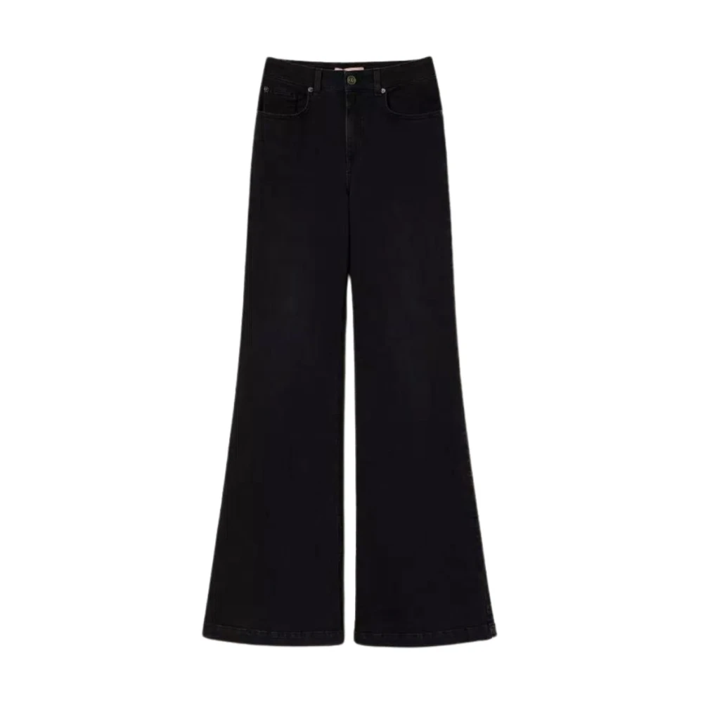 Twinset Seizoenspasvorm Denim Jeans Black Dames