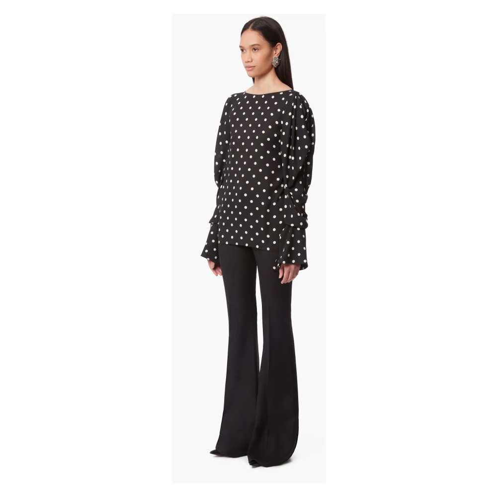 Nina Ricci Zwarte Blouse met Pofmouwen Black Dames
