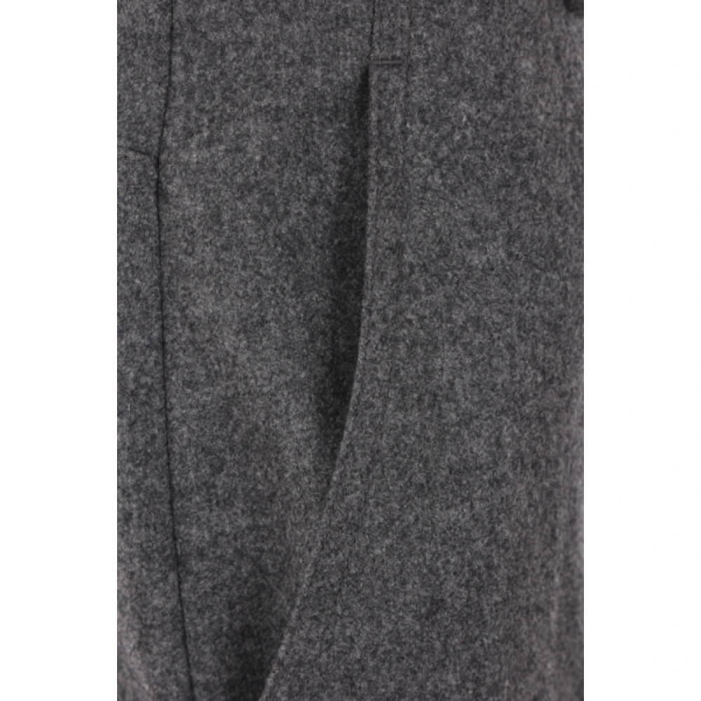 BRUNELLO CUCINELLI Wijde Pijp Wol Kasjmier Broek Gray Dames
