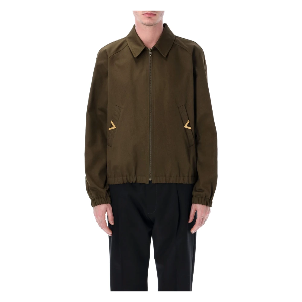 Valentino Garavani Men's Green Giubbino Vgold Jacket - Light Jackets - Xl - Jackets