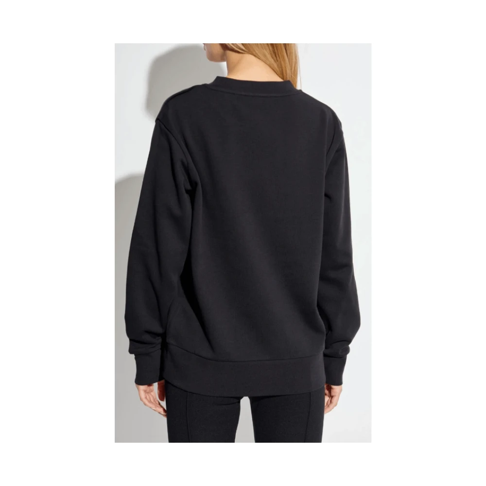 Moncler Kristalversierde Crew Neck Sweatshirt Black Dames