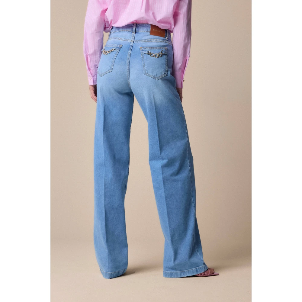 Kocca Stijlvolle Wide Jeans voor Vrouwen Blue Dames