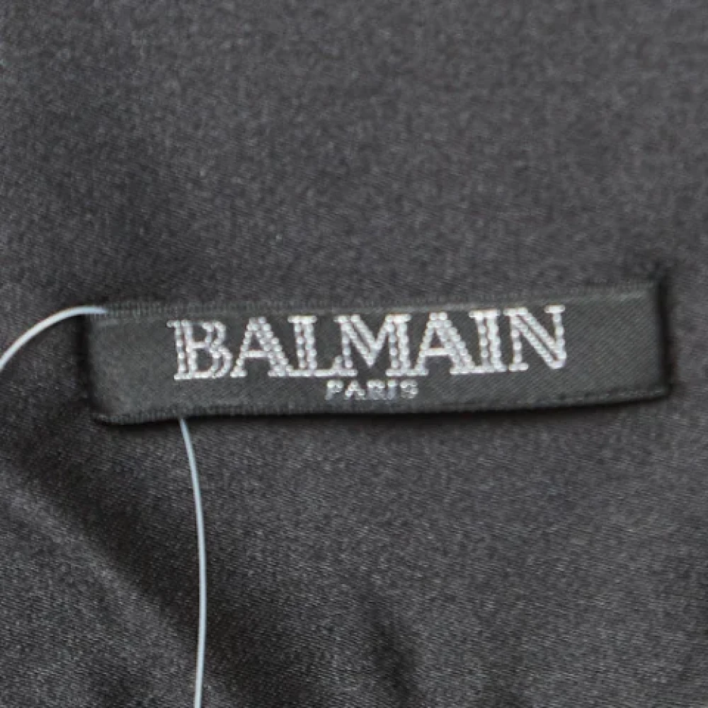 Balmain Pre-owned Satin bottoms Black Dames