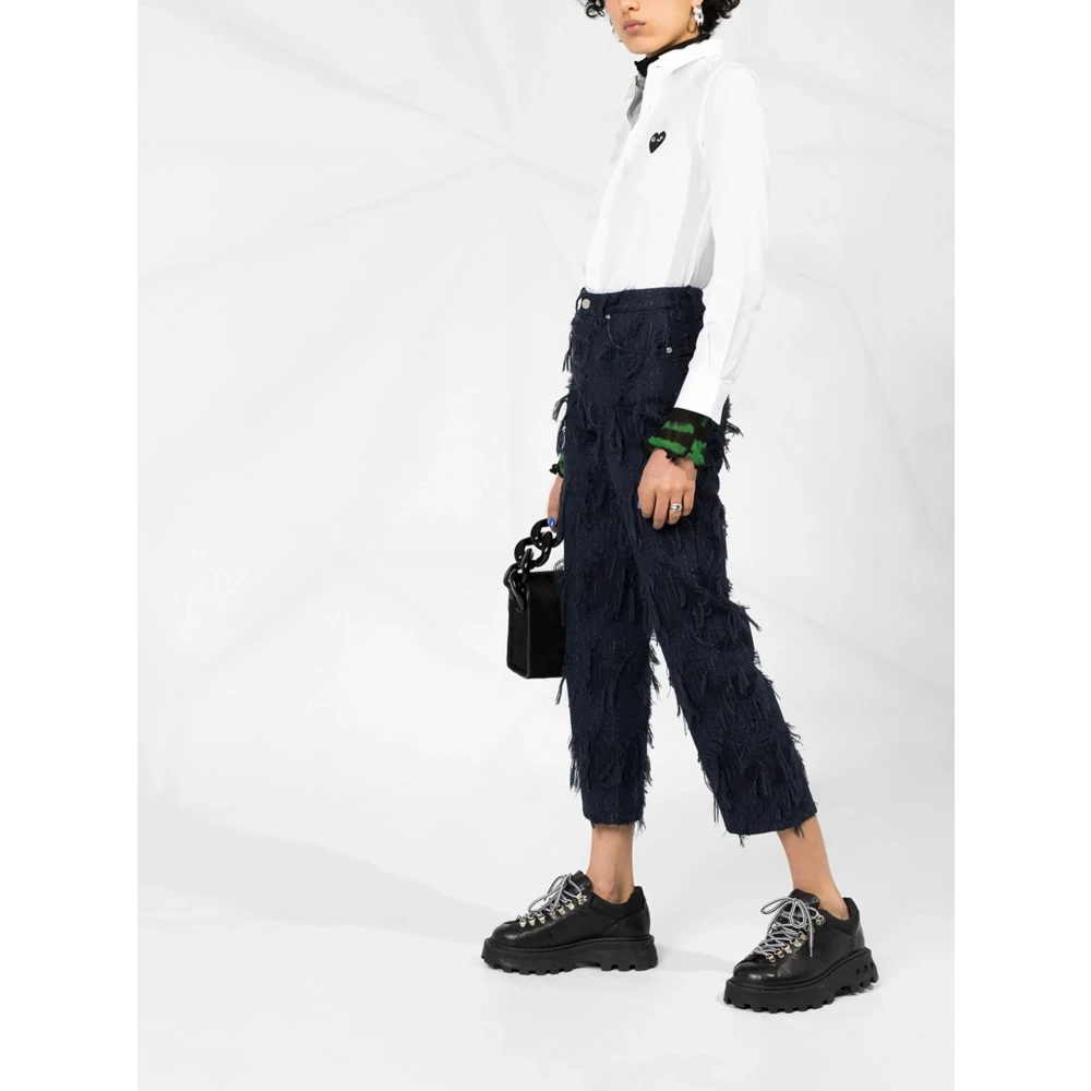 Comme des Garçons Play Wit Logo Longsleeve Shirt White Dames
