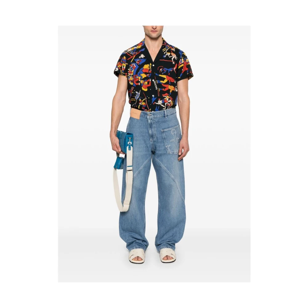 JW Anderson Lichtblauwe Jeans met Verborgen Rits Blue Heren