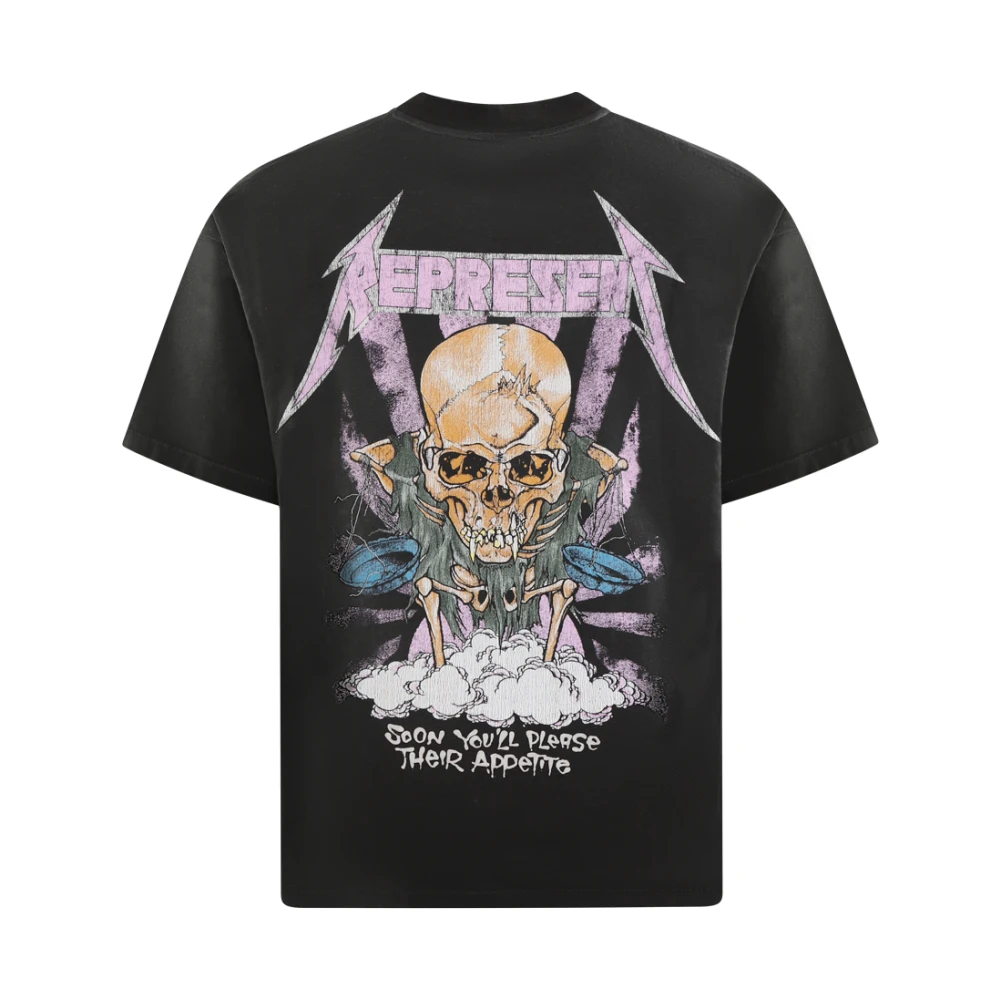Represent Metallic Justice T-Shirt Black Heren