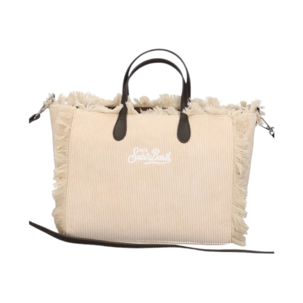 MC2 Saint Barth Stijlvolle Leren Tas voor Dagelijks Gebruik Beige Dames