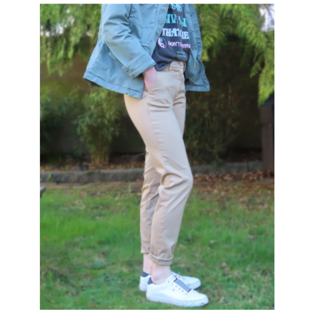 Mason's New York Zilveren Band Broek Beige Dames