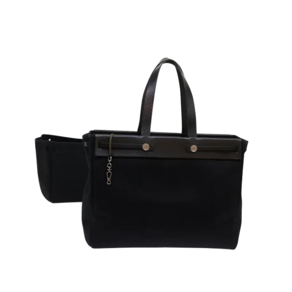 Hermès Vintage Pre-owned Canvas handbags Black Dames