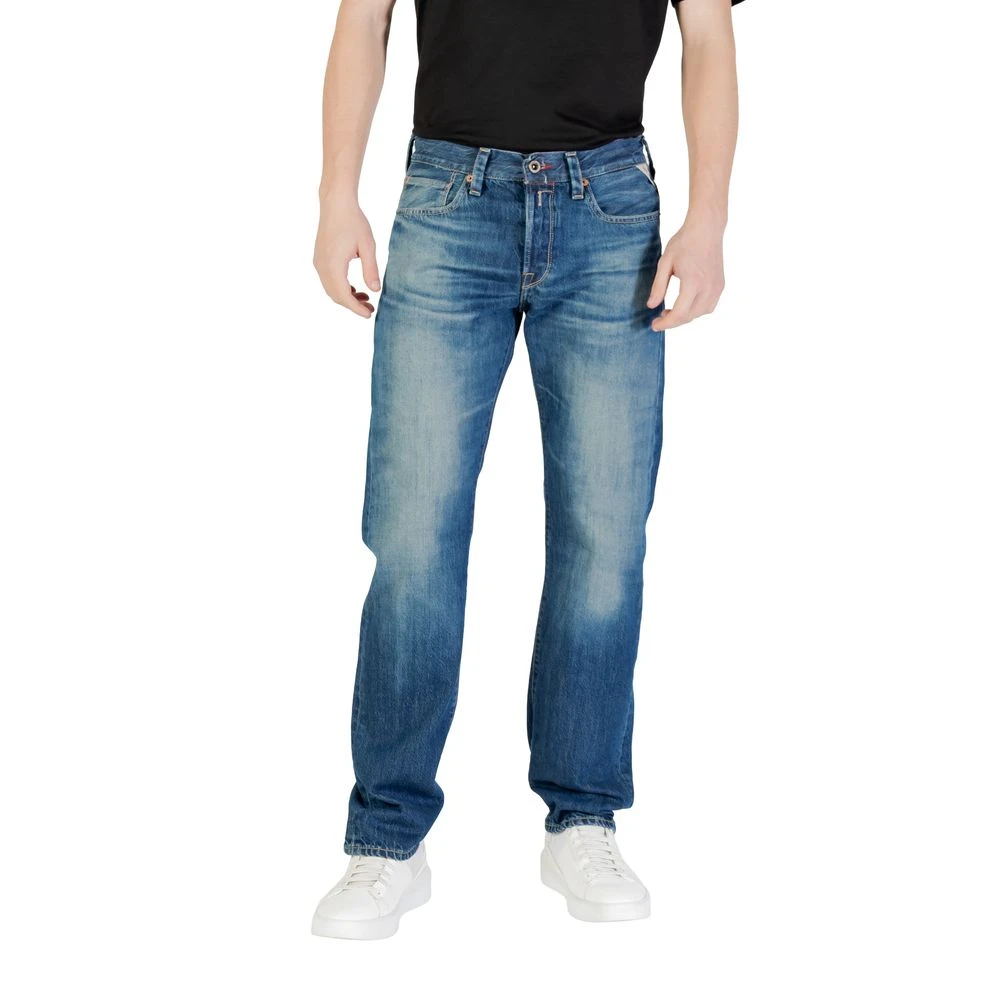Replay Men's Blue Straight Fit Jeans, W34 L32, Relaxed Fit Jeans