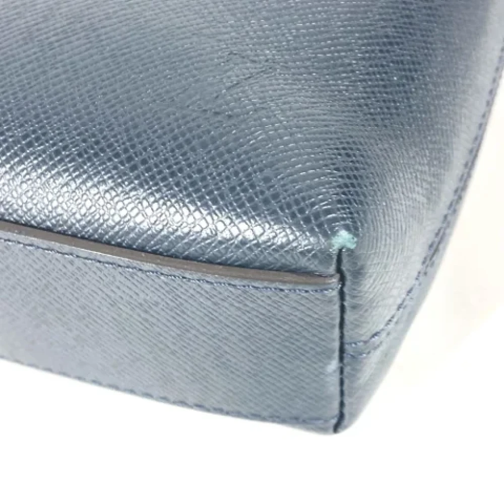 Louis Vuitton Vintage Pre-owned Leather briefcases Blue Dames
