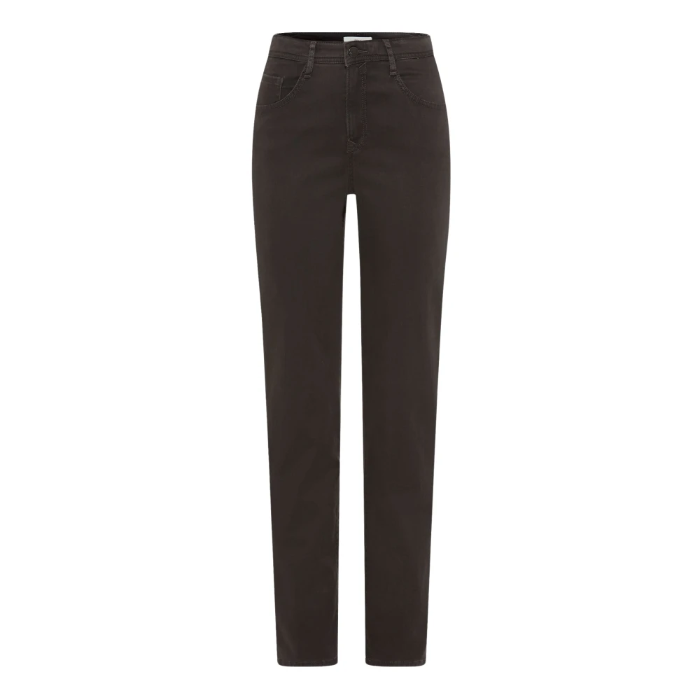BRAX Katoen Satijn Five-Pocket Broek Gray Dames