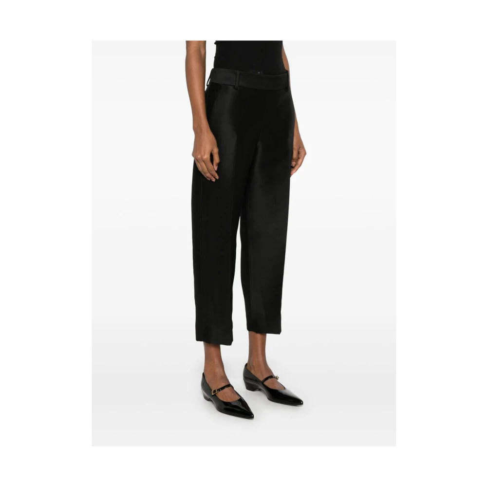 Khaite Zwarte Broek met Zijrits Black Dames