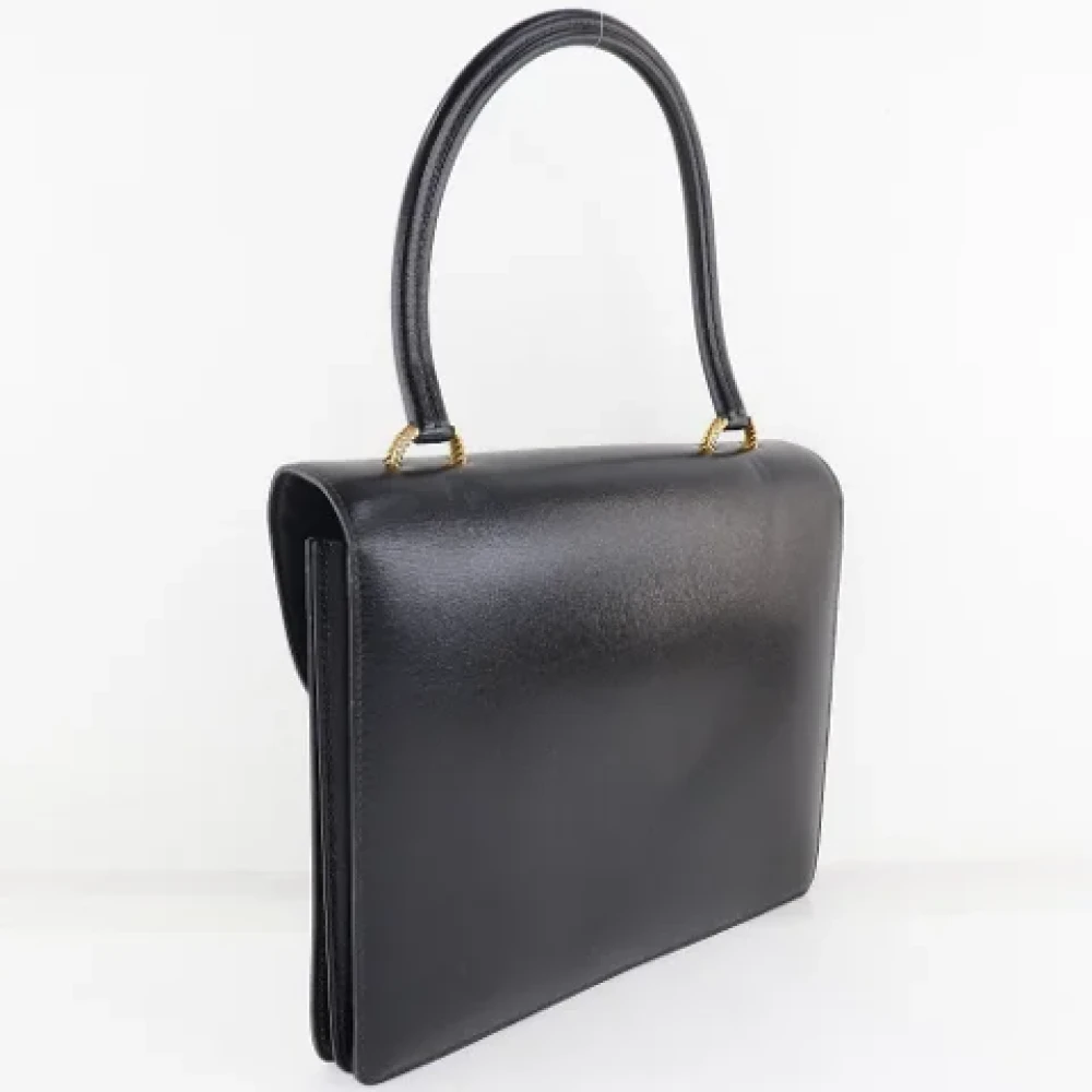 Hermès Vintage Pre-owned Leather handbags Black Dames