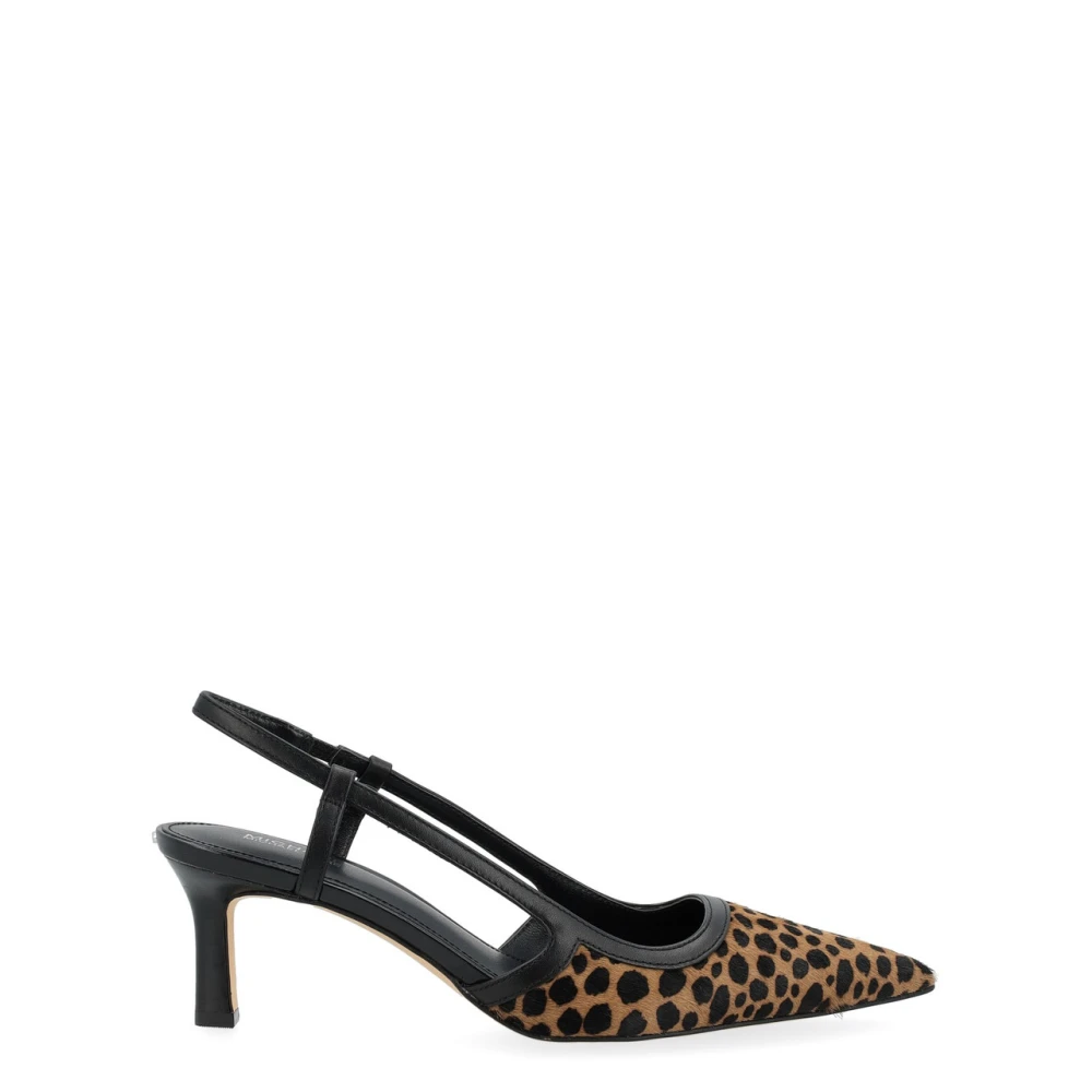 Michael Kors Leopardmönstrade Slingback Alora Skor Brown, Dam