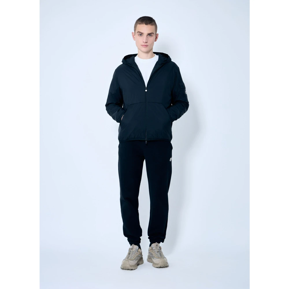 Moncler Gewatteerde jas met capuchon Longue Saison stijl Black Heren