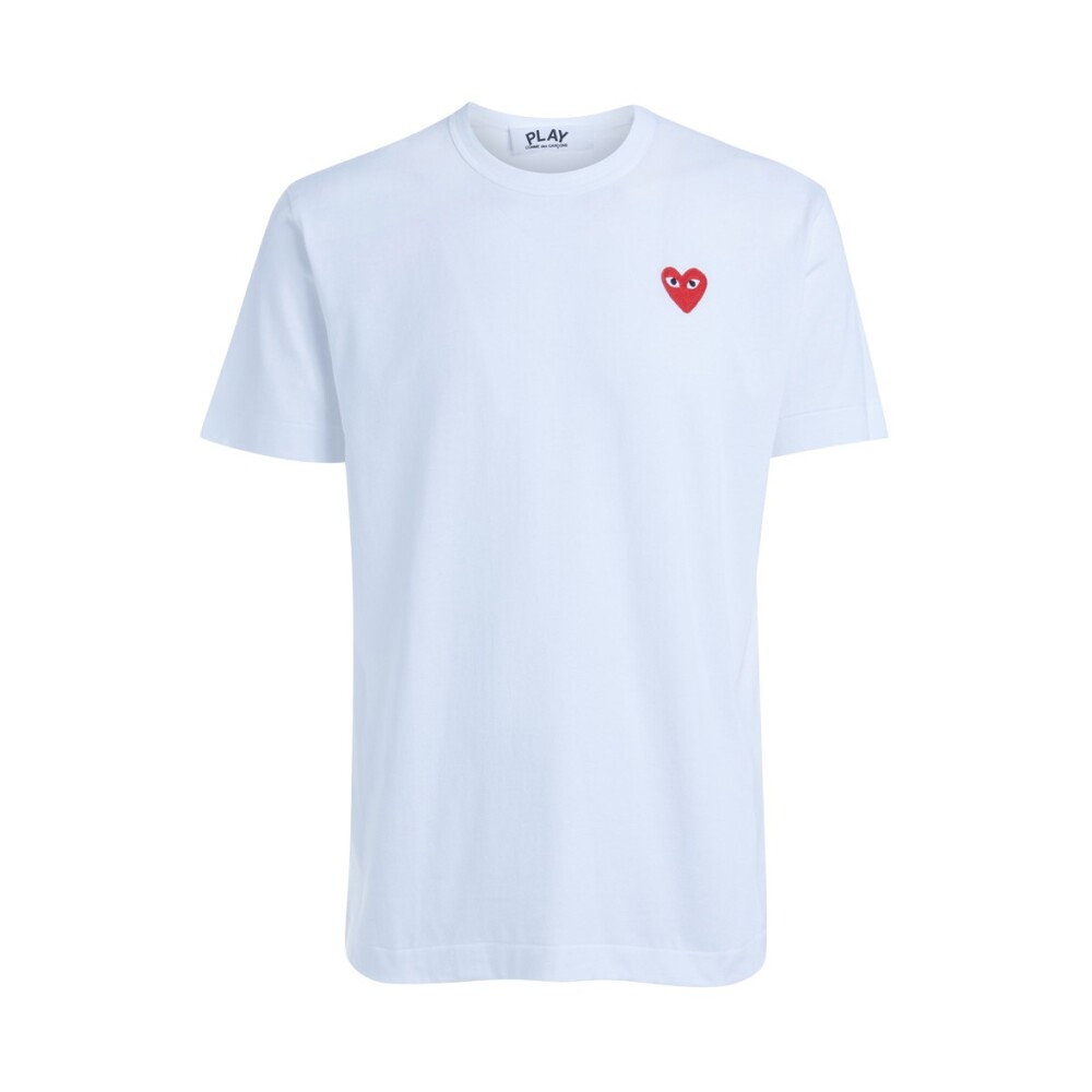 T shirt blanc col rond Comme des Garcons Play Femme Miinto