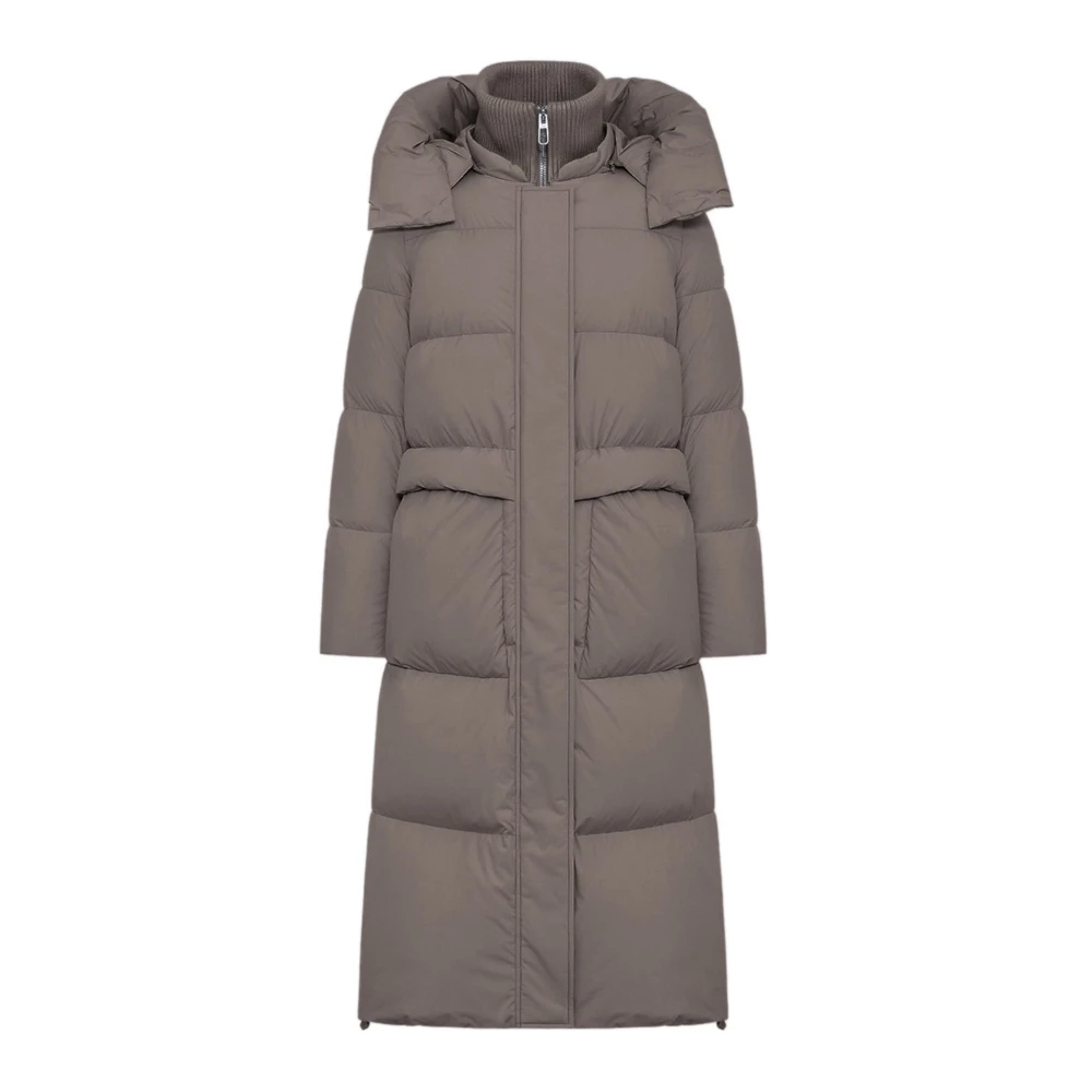 Duno Women's Brown Parkas, S, Aprica Long Parka