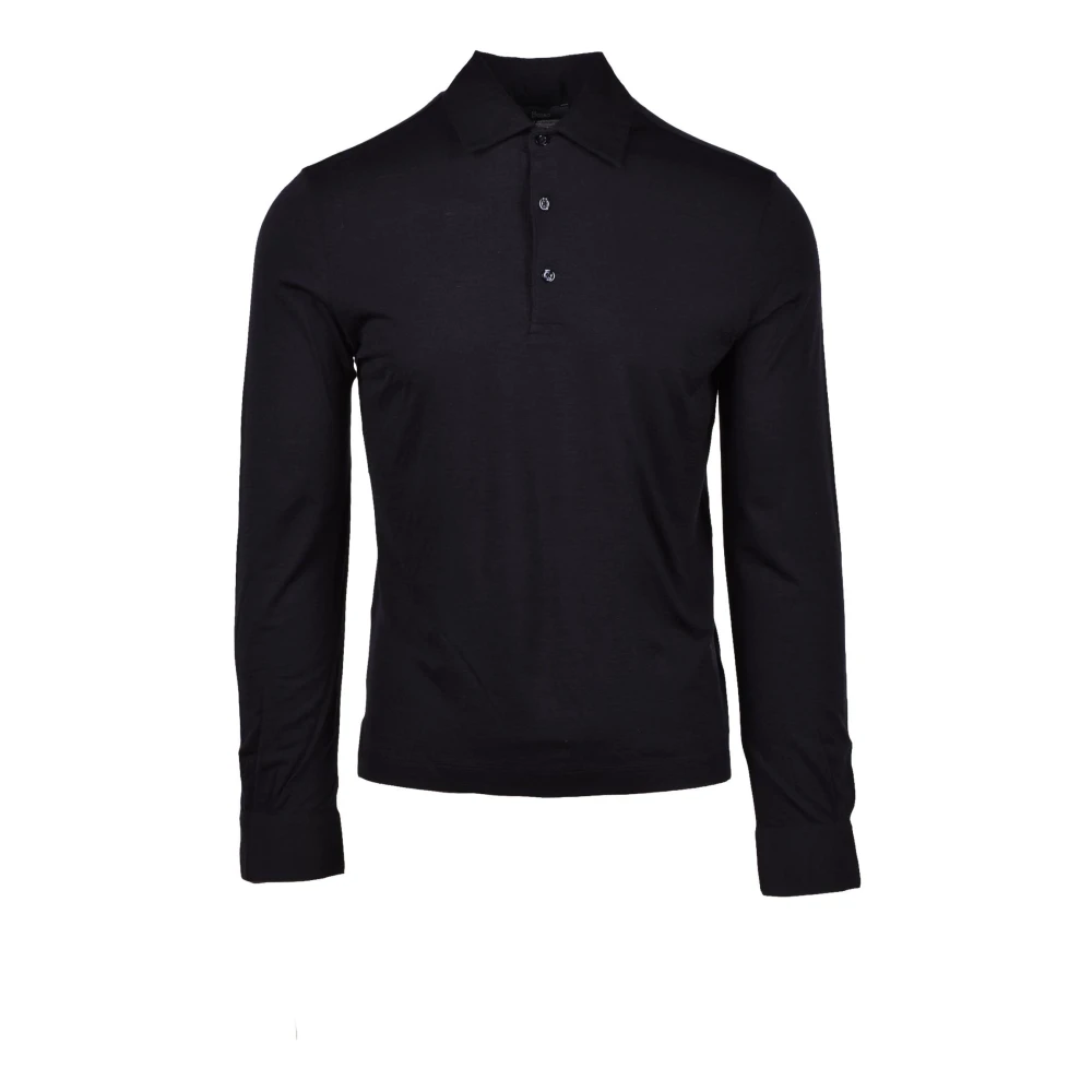 Herno Lana Polo Shirt Blue Heren