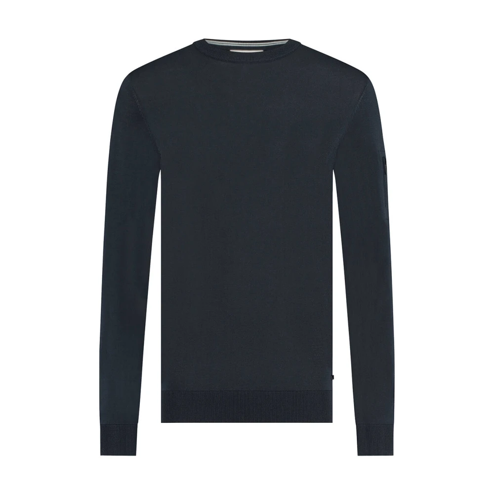 Born With Appetite Pipa R-neck Pullover Blue Heren