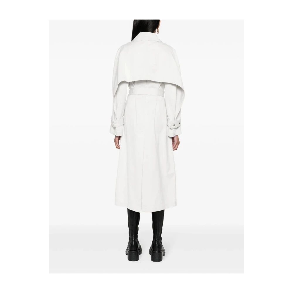 Moorer Klassieke `Thelma` Trench Coat White Dames