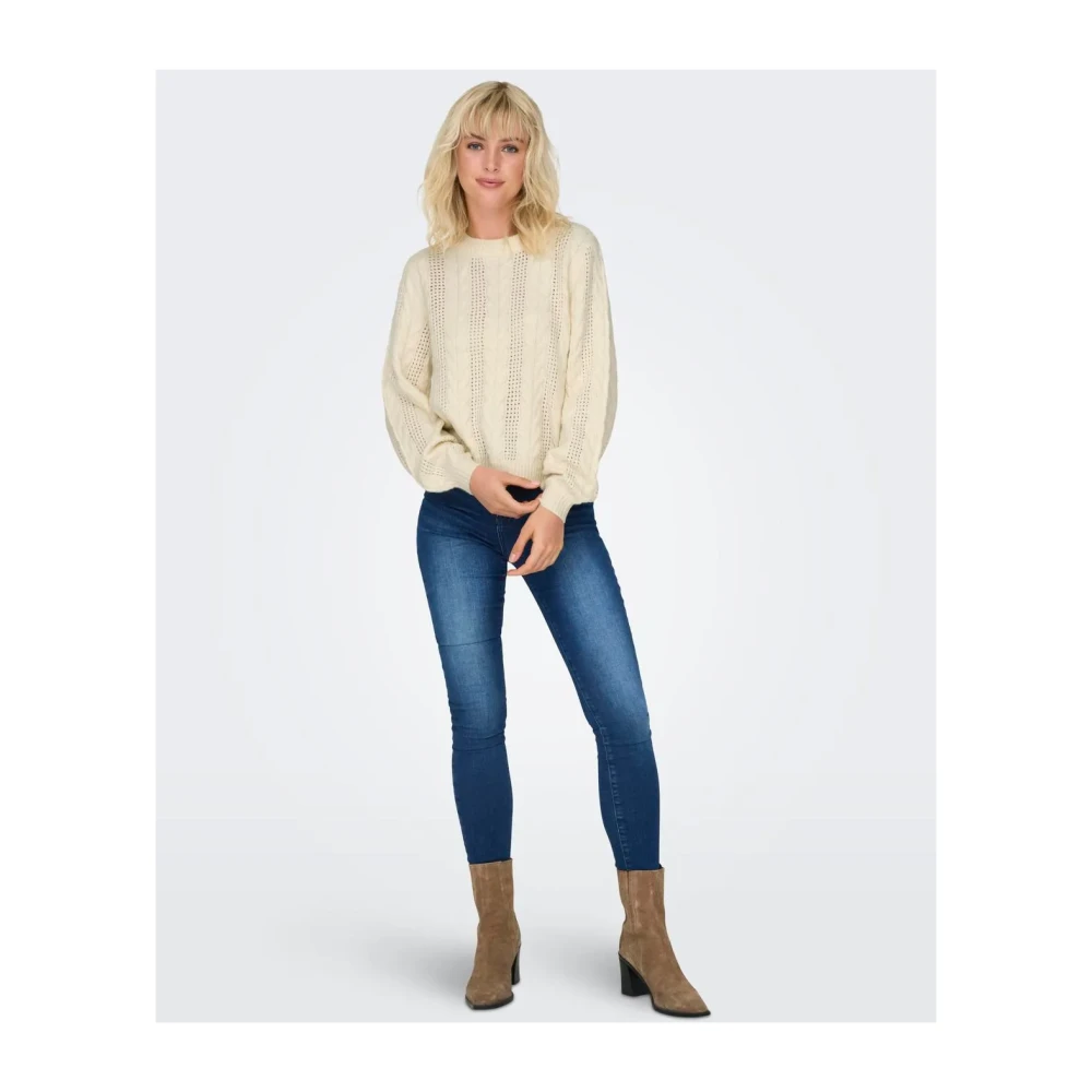 Only Ruby Gebreide Trui Vrouwen White Dames