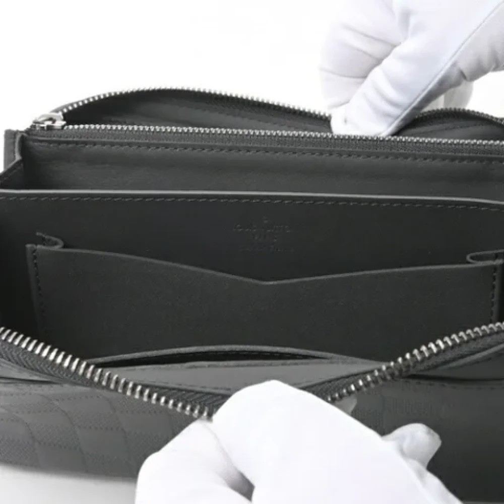 Louis Vuitton Vintage Pre-owned Fabric wallets Black Dames