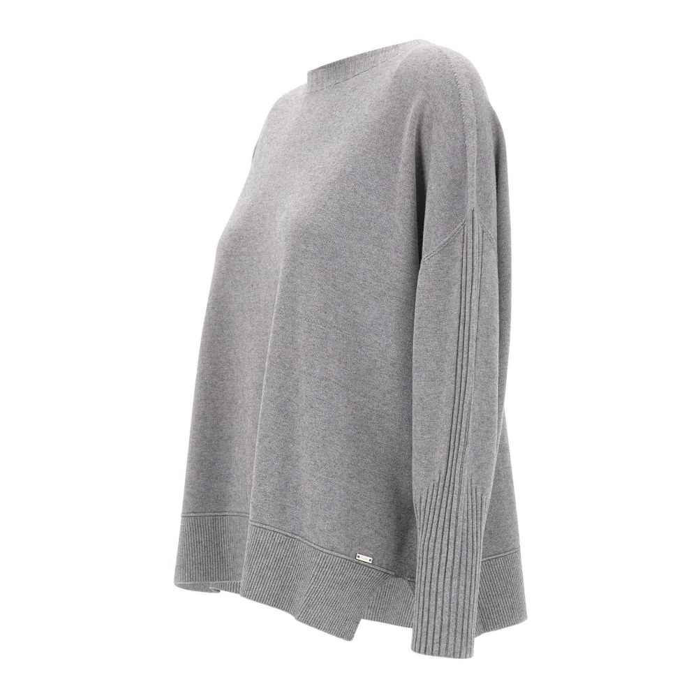 Kaos Grijze Angora Blend Dames Trui Gray Dames