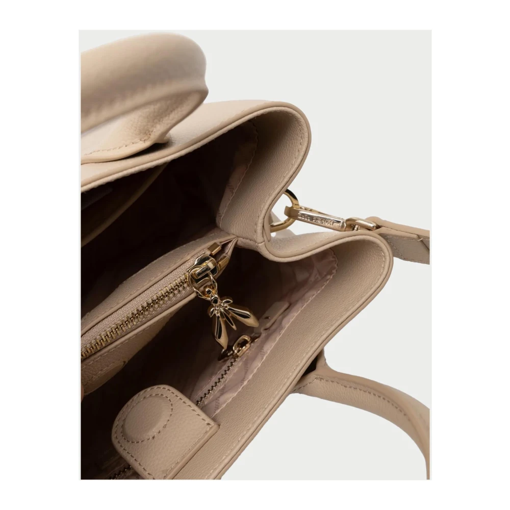 PATRIZIA PEPE Beige Leren Mini Shopper Beige Dames