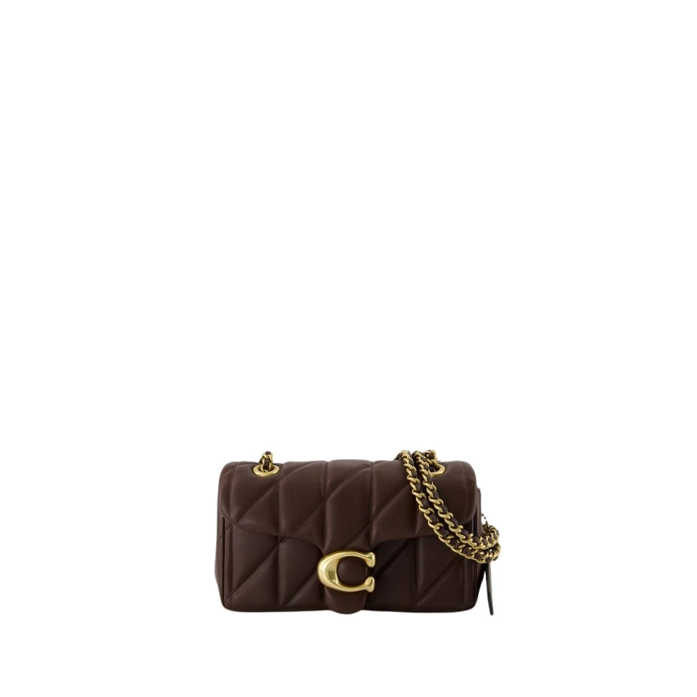 Coach Women's Brown Black Leather Shoulder Bag With Cotton Lining - Shoulder Bags - One Size - Bags