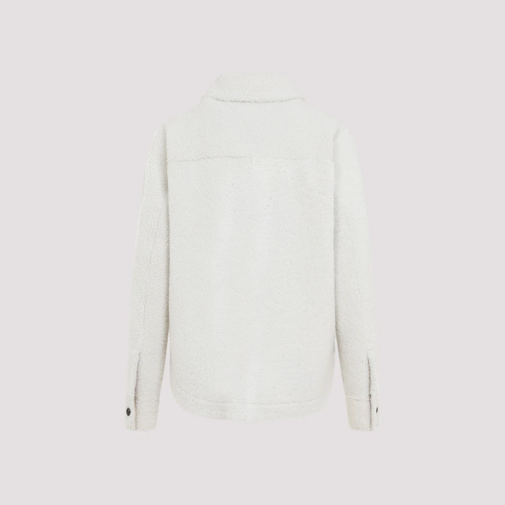 Bottega Veneta Luxe Witte Shearling Winterjas White Dames