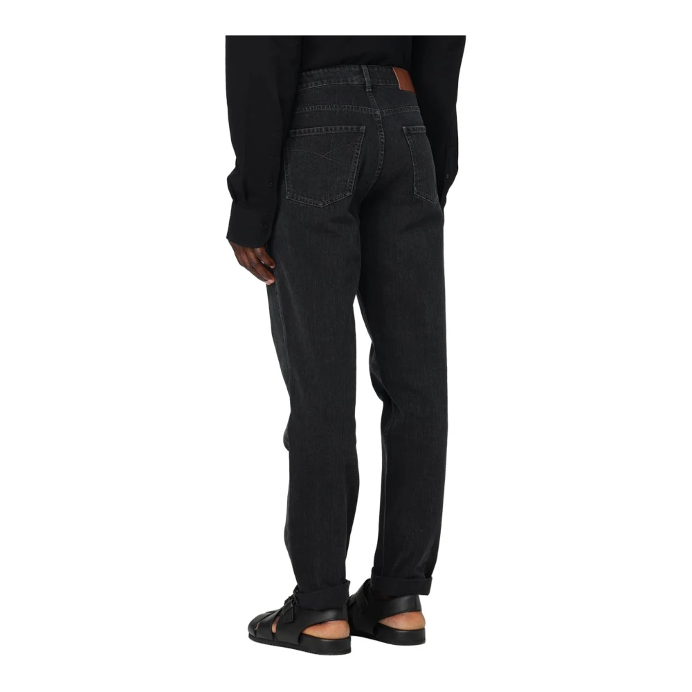 BRUNELLO CUCINELLI Stijlvolle Jeansbroek Black Heren