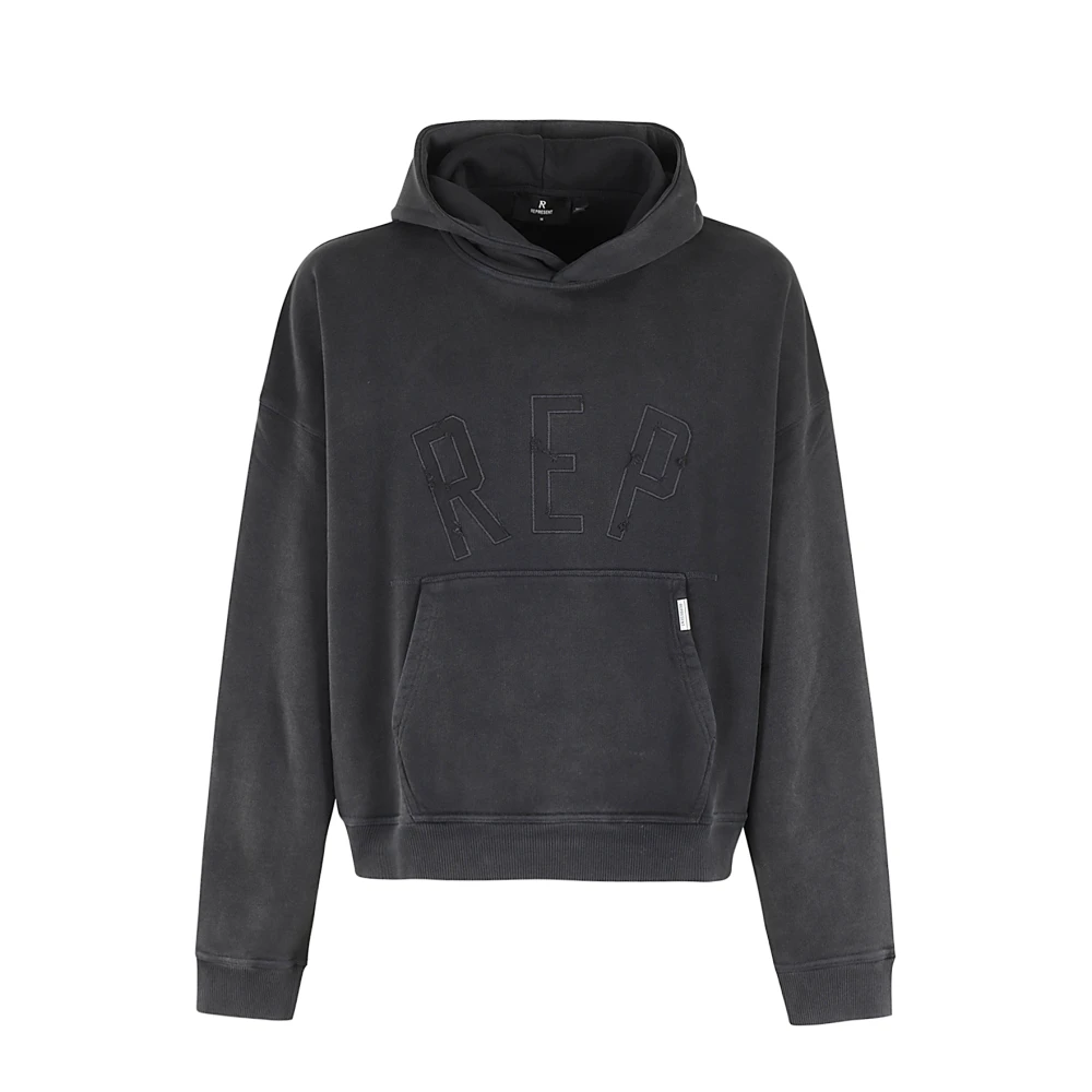 Represent Geborduurde Hoodie Black Heren