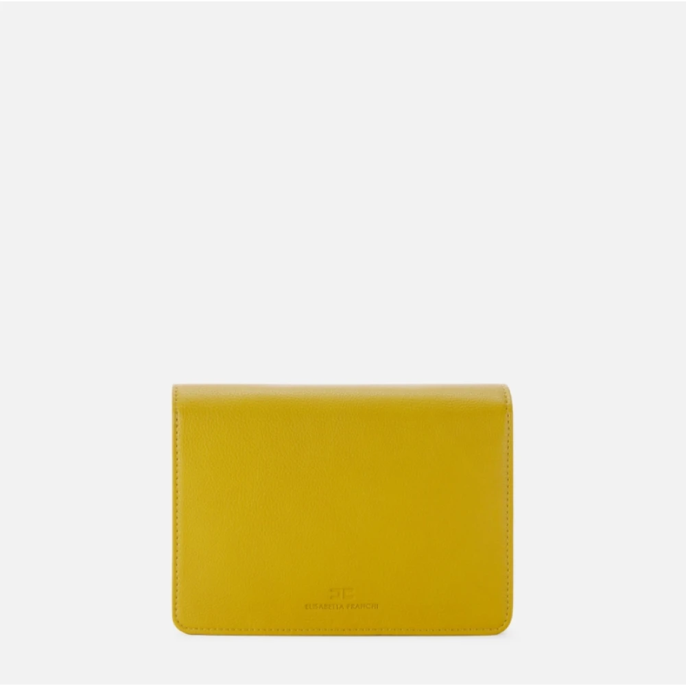 Elisabetta Franchi Gele Kleine Schoudertas met Ketting Yellow Dames