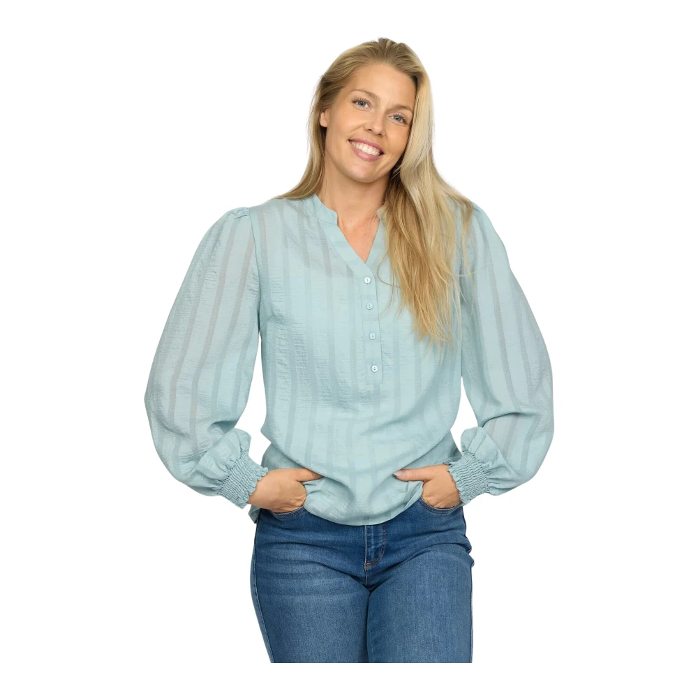 2-Biz Vrouwelijke Blouse Ilenora.Ea24 Ice Blue Dames