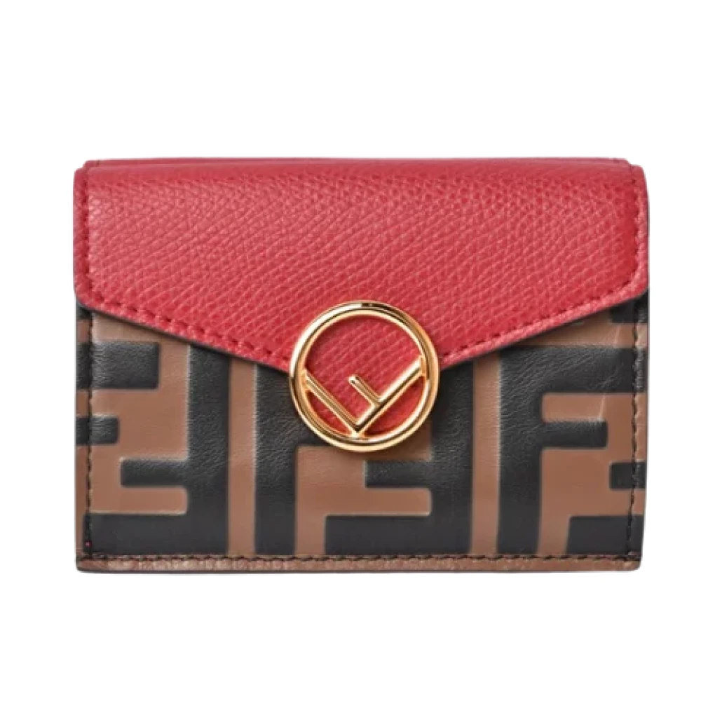 Fendi Vintage Pre-owned Leather wallets Red Dames