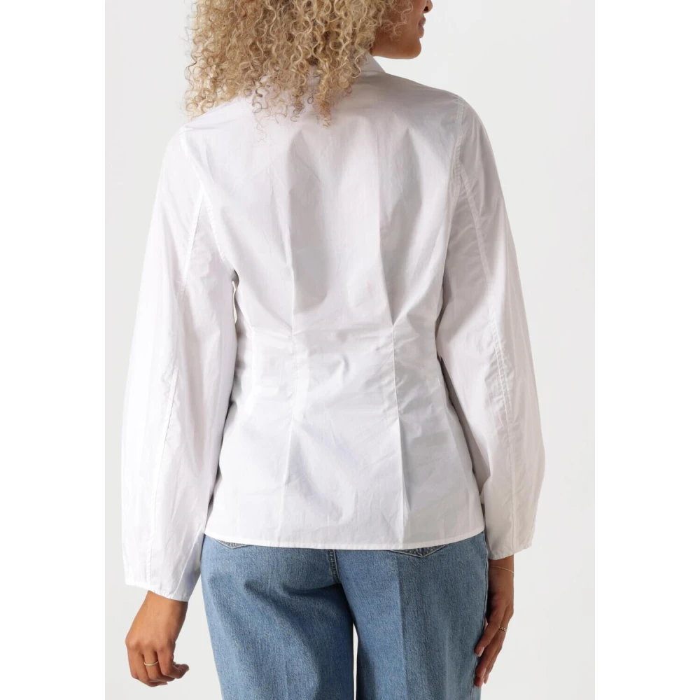 Selected Femme Witte LS Blouse Veelzijdig en Tijdloos White Dames