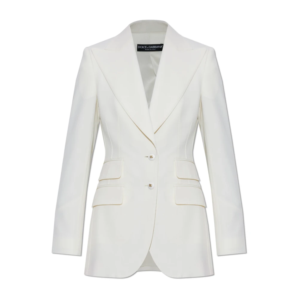 Dolce & Gabbana Vrouw Wit Jassen Dames, S, Wol, Turlington Blazer
