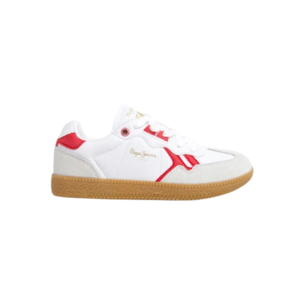 Pepe Jeans Boys White Kids Sneakers, 37 Eu, Retro Ball Trainers