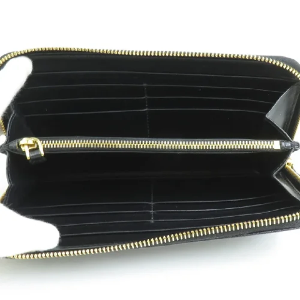 Prada Vintage Pre-owned Leather wallets Black Dames