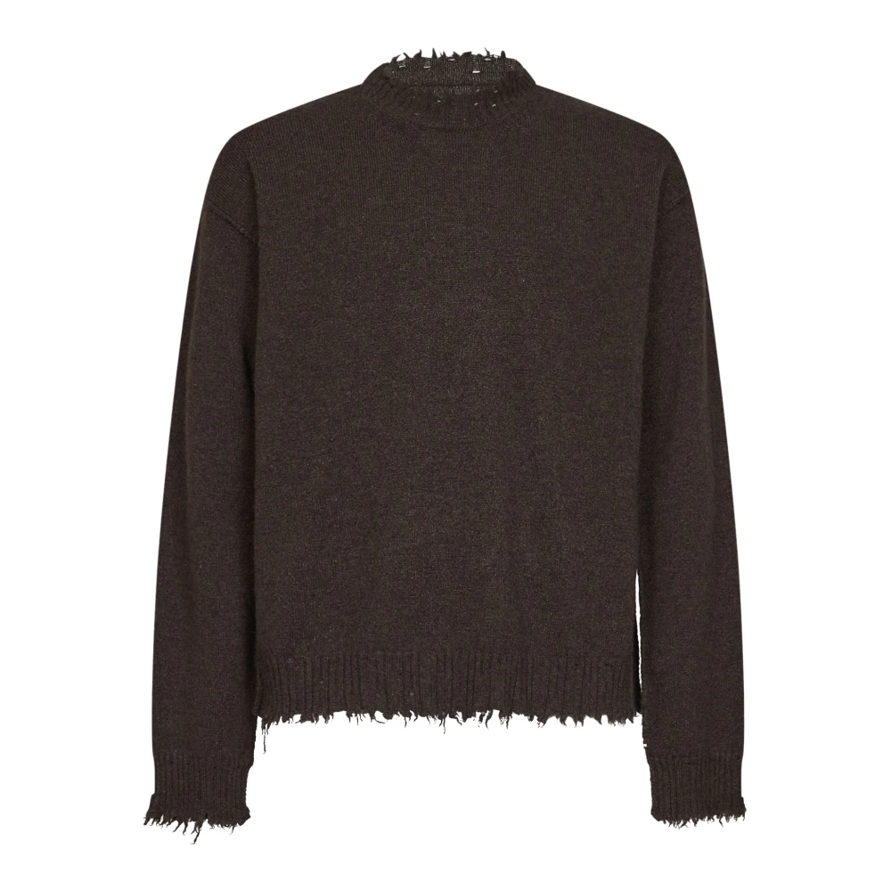 Uma Wang , Round-Neck Knitwear, Male, Brown, Xl, Jumpers