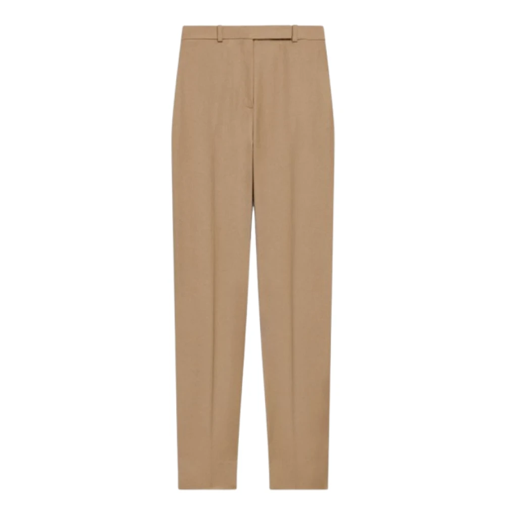 Theory Kameel Wolflanel Tapered Broek Brown Dames