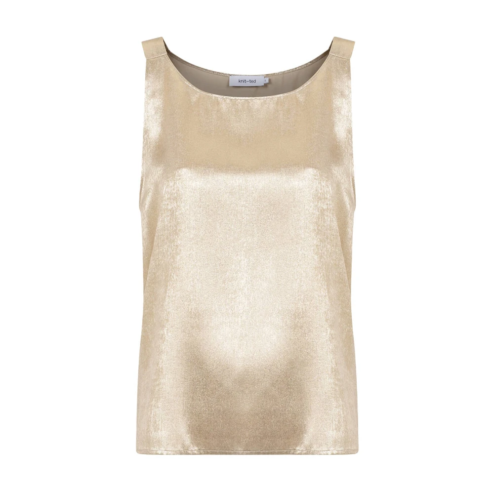 Knit-ted Mouwloze Top Bella Yellow Dames