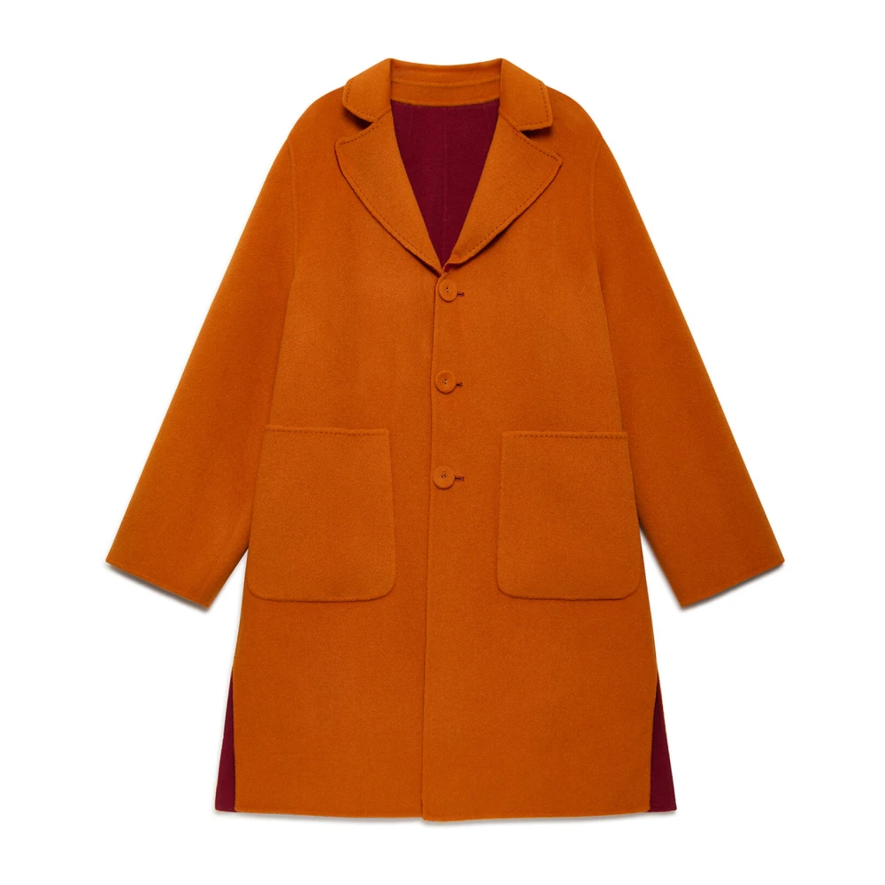 Maliparmi Mujer Naranja Abrigos, Talla: L