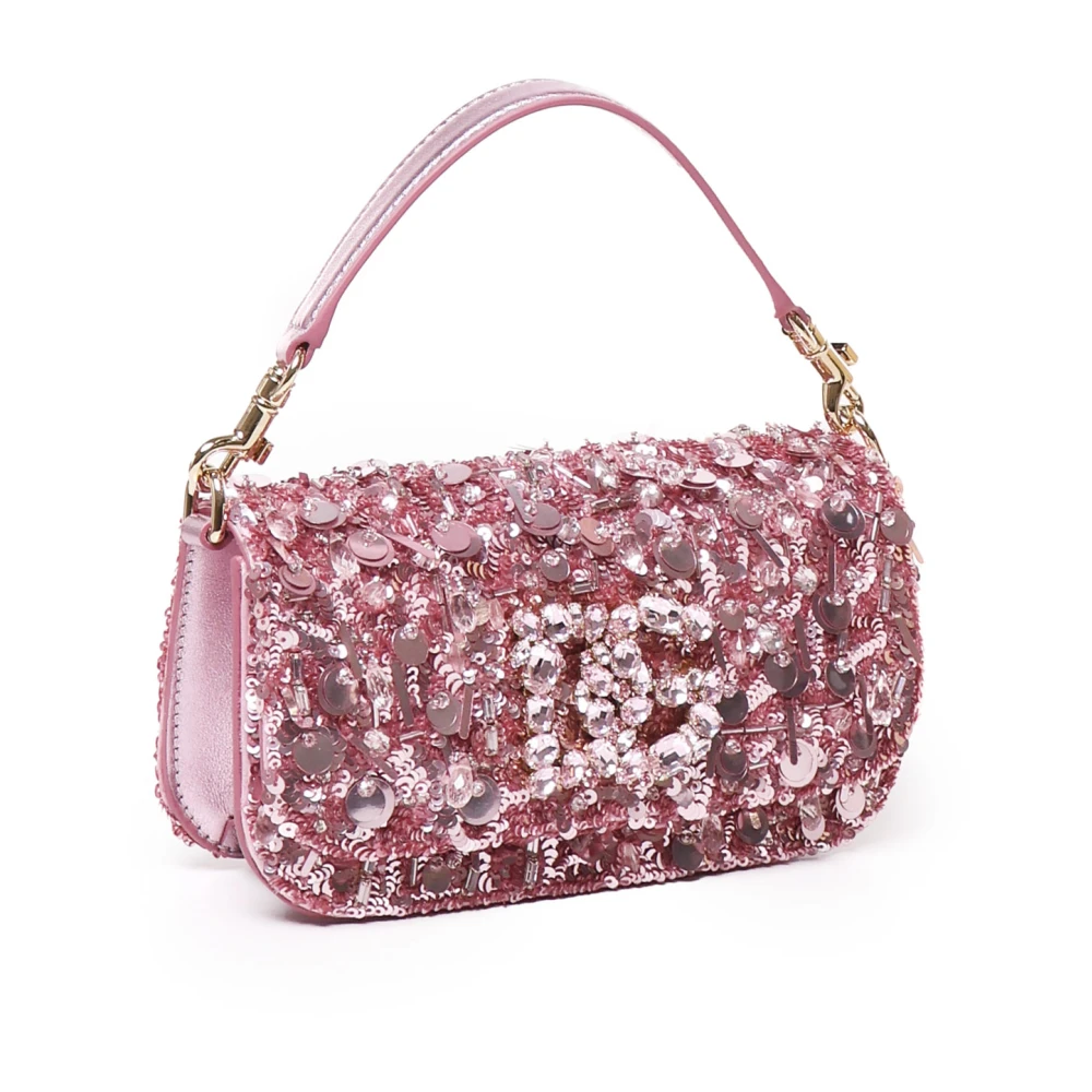 Dolce & Gabbana Sprankelende Roze Schoudertas Pink Dames
