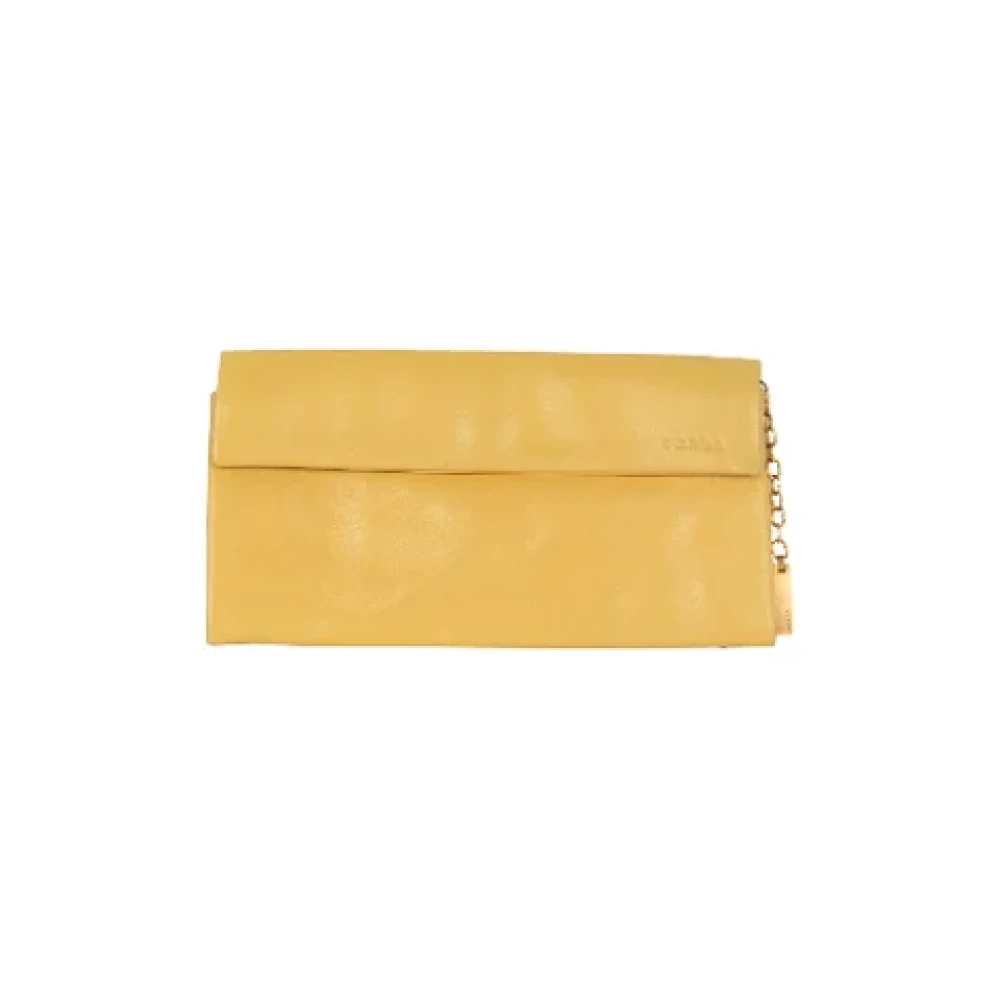 Prada Vintage Pre-owned Leather wallets Yellow Dames